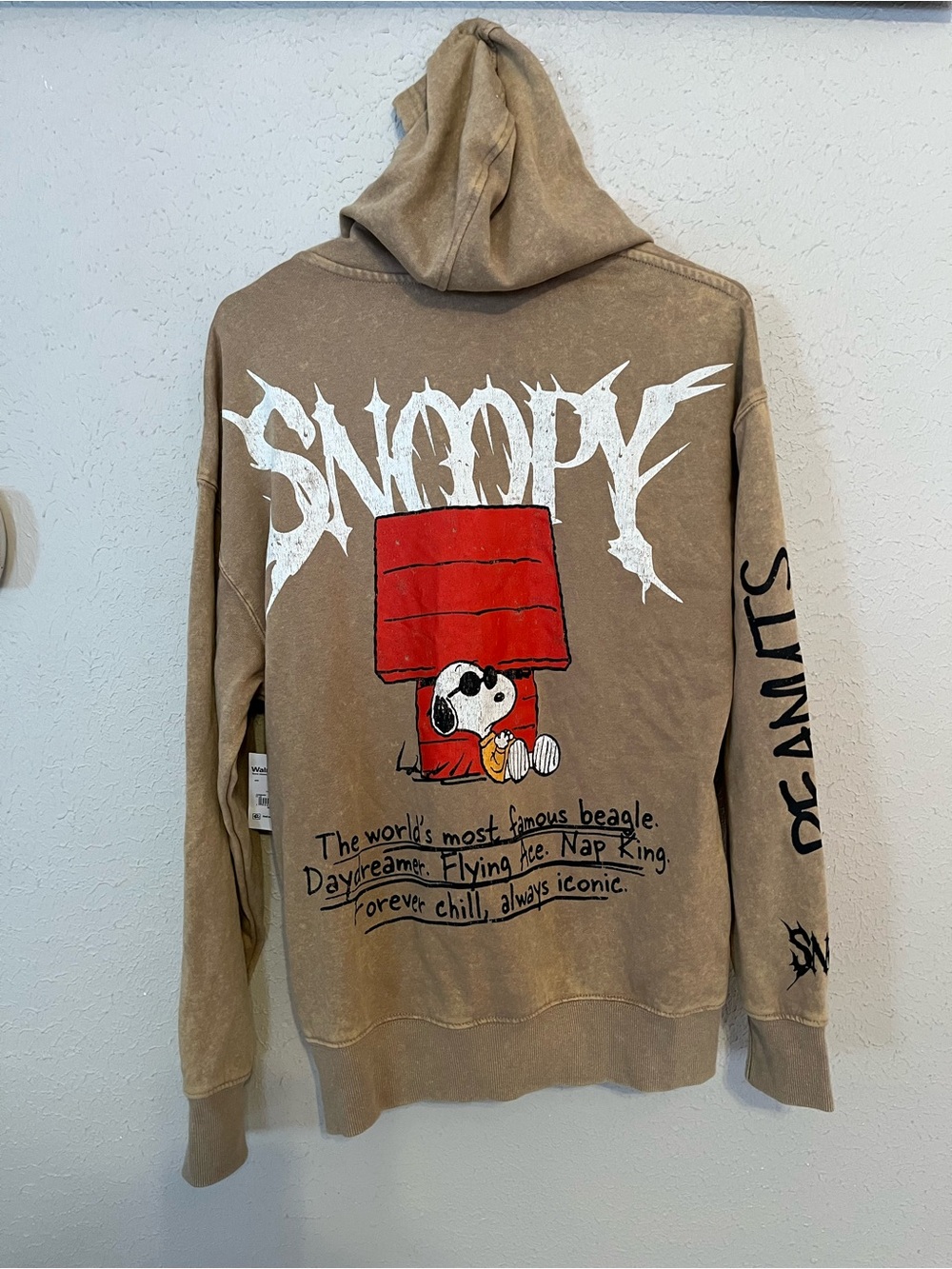 Snoopy Graphic Brown Pullover Hoodie